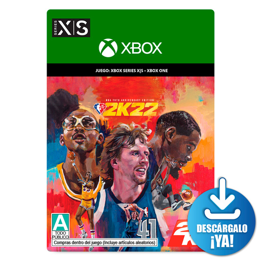 NBA 2K22 75th Anniversary Edition / Juego digital / Xbox One / Xbox Series X·S / Descargable