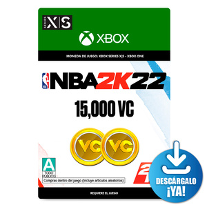 NBA 2K22 VC / 15000 monedas de juego digitales / Xbox One / Xbox Series X·S / Descargable