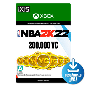 NBA 2K22 VC / 200000 monedas de juego digitales / Xbox One / Xbox Series X·S / Descargable