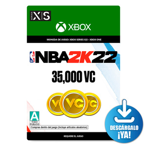 NBA 2K22 VC / 35000 monedas de juego digitales / Xbox One / Xbox Series X·S / Descargable