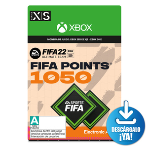 FIFA 22 EA Sports Ultimate Team Points / 1050 monedas de juego digitales / Xbox One / Xbox Series X·S / Descargable