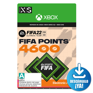 FIFA 22 Ultimate Team EA Sports Points / 4600 monedas de juego digitales / Xbox One / Xbox Series X·S / Descargable