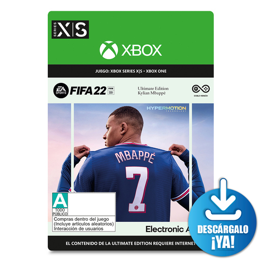 FIFA 22 EA Sports Ultimate Edition / Juego digital / Xbox Series X·S / Xbox One / Descargable