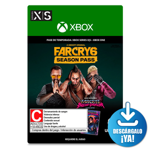 Far Cry 6 Season Pass / Pase de temporada digital / Xbox One / Xbox Series X·S / Descargable Far Cry 6 Season Pass / Pase de temporada digital / Xbox One / Xbox Series X·S / Descargable