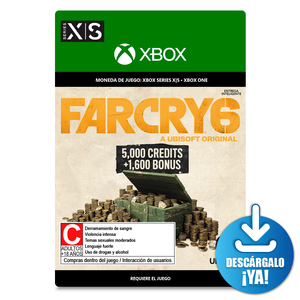 Far Cry 6 Credits / 6600 monedas de juego digitales / Xbox One / Xbox Series X·S / Descargable Far Cry 6 Credits / 6600 monedas de juego digitales / Xbox One / Xbox Series X·S / Descargable