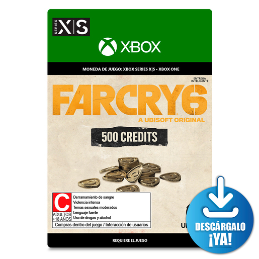 Far Cry 6 Credits / 500 monedas de juego digitales / Xbox One / Xbox Series X·S / Descargable