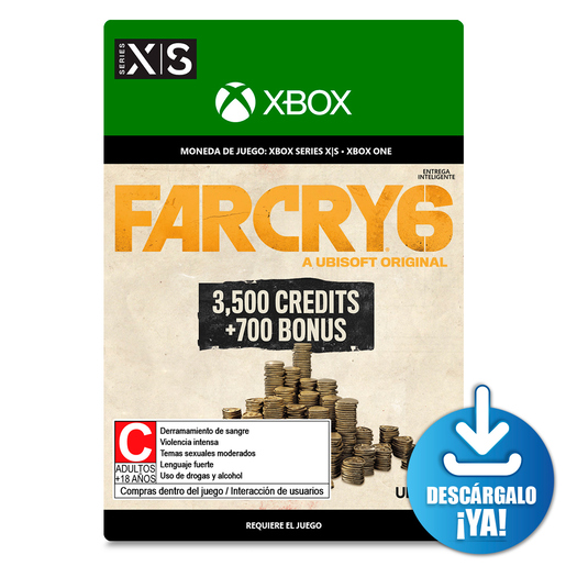 Far Cry 6 Credits / 4200 monedas de juego digitales / Xbox One / Xbox Series X·S / Descargable