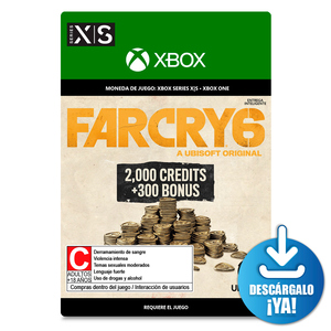 Far Cry 6 Credits / 2300 monedas de juego digitales / Xbox One / Xbox Series X·S / Descargable