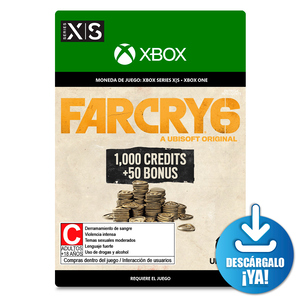 Far Cry 6 Credits / 1050 monedas de juego digitales / Xbox One / Xbox Series X·S / Descargable Far Cry 6 Credits / 1050 monedas de juego digitales / Xbox One / Xbox Series X·S / Descargable