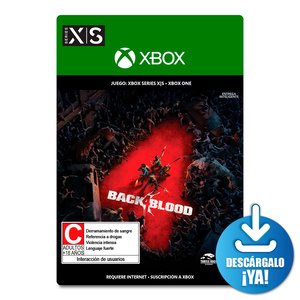 Back 4 Blood / Juego digital / Xbox Series X·S / Xbox One / Descargable Back 4 Blood / Juego digital / Xbox Series X·S / Xbox One / Descargable