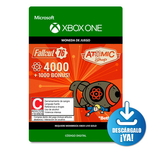 Fallout 76 Atoms / 5000 monedas de juego digitales / Xbox One / Descargable
