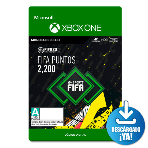 FIFA 20 Ultimate Team EA Sports Points / 2200 monedas de juego digitales / Xbox One / Descargable