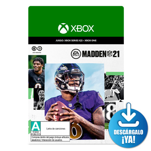 Madden NFL 21 EA Sports Standard Edition Juego Digital Xbox Series X·S Xbox One Descargable