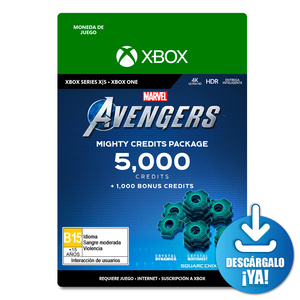 Marvel Avengers Mighty Credits Package / 5000 monedas de juego digitales / Xbox Series X·S / Xbox One / Descargable