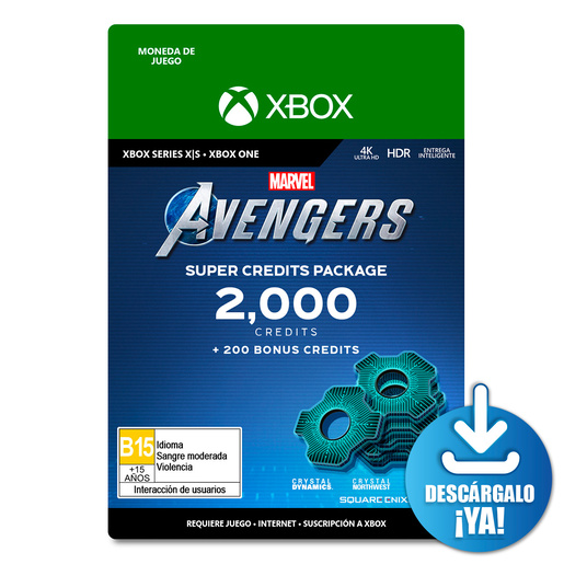 Marvel Avengers Super Credits Package / 2000 monedas de juego digitales / Xbox Series X·S / Xbox One / Descargable