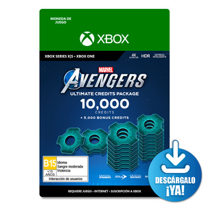 Marvel Avengers Ultimate Credits Package / 10000 monedas de juego digitales / Xbox Series X·S / Xbox One / Descargable