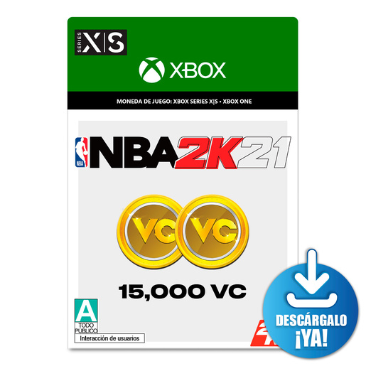 NBA 2K21 VC / 15000 monedas de juego digitales / Xbox Series X·S / Xbox One / Descargable