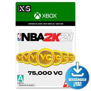 NBA 2K21 VC / 75000 monedas de juego digitales / Xbox Series X·S / Xbox One / Descargable