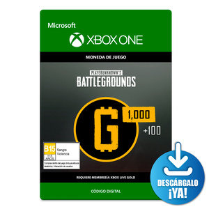 Battlegrounds G-Coins / 1100 monedas de juego digitales / Xbox One / Descargable