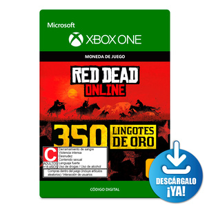 Red Dead Online Lingotes de Oro / 350 monedas de juego digitales / Xbox One / Descargable