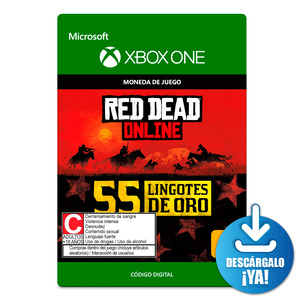 Red Dead Online Lingotes de Oro / 55 monedas de juego digitales / Xbox One / Descargable