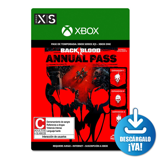 Back 4 Blood Anual Pass / Pase de temporada digital / Xbox Series X·S / Xbox One / Descargable
