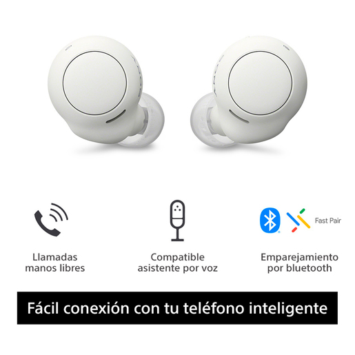 Audífonos Bluetooth Sony WF C500 True Wireless / In ear / Blanco