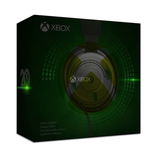 Audífonos Gamer Microsoft Xbox Edición Especial del 20 Aniversario / Xbox Series X·S / Xbox One / PC / Negro con verde
