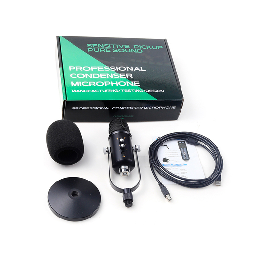 Micrófono Condensador Profesional DBugg CC14 / Negro / USB