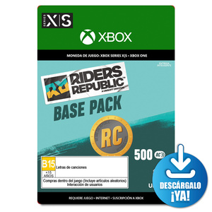 Riders Republic Base Pack RC / 500 monedas de juego digitales / Xbox Series X·S / Xbox One / Descargable Riders Republic Base Pack RC / 500 monedas de juego digitales / Xbox Series X·S / Xbox One / Descargable