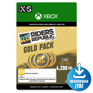 Riders Republic Gold Pack RC / 4200 monedas de juego digitales / Xbox Series X·S / Xbox One / Descargable Riders Republic Gold Pack RC / 4200 monedas de juego digitales / Xbox Series X·S / Xbox One / Descargable