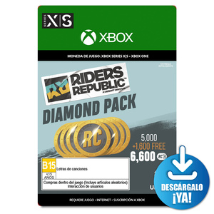 Riders Republic Diamond Pack RC / 6600 monedas de juego digitales / Xbox Series X·S / Xbox One / Descargable Riders Republic Diamond Pack RC / 6600 monedas de juego digitales / Xbox Series X·S / Xbox One / Descargable
