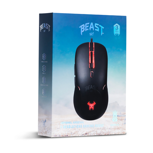 Mouse Gamer Alámbrico STF Beast STG A32325 / Negro / USB