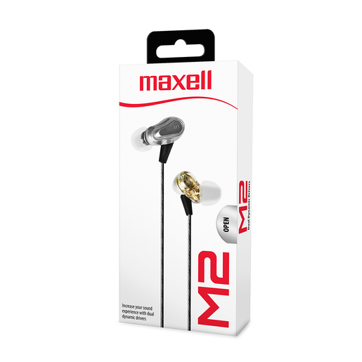 Audífonos Maxell Dual Driver M2 / In ear / Plata con oro