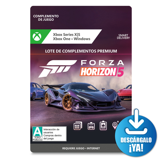 Forza Horizon 5 Lote de Complementos Premium / Complemento de juego digital / Xbox Series X·S / Xbox One / Windows / Descargable 
