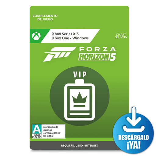 Forza Horizon 5 VIP / Complemento de juego digital / Xbox Series X·S / Xbox One / Windows / Descargable 