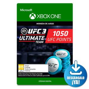 UFC 3 Ultimate Team EA Sports Points / 1050 monedas de juego digitales / Xbox One / Descargable