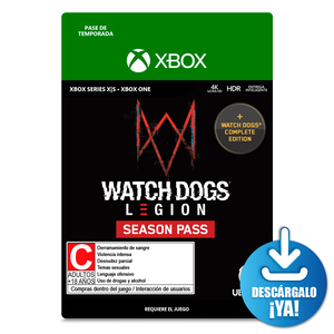 Watch Dogs Legion Season Pass / Pase de temporada digital / Xbox Series X·S / Xbox One / Descargable