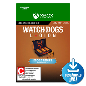 Watch Dogs Legion Credits / 2500 monedas de juego digitales / Xbox Series X·S / Xbox One / Descargable