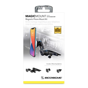 Soporte Magnético para Celular Scosche Magic Mount Pro 3 en 1 / Negro