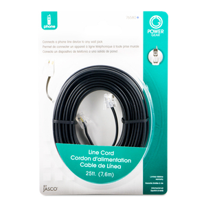 Cable Telefónico Power Gear / 7.6 m / Negro