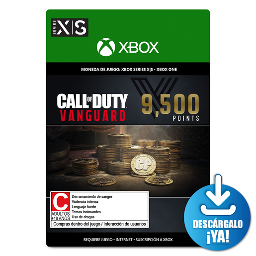 Call of Duty Vanguard Points / 9500 monedas de juego digitales / Xbox Series X·S / Xbox One / Descargable