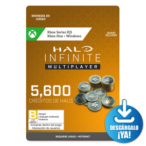 Halo Infinite Multiplayer Créditos / 5600 monedas de juego digitales / Xbox One / Xbox Series X·S / PC / Descargable 