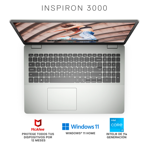 Laptop Dell Inspiron 15 3501 / 15.6 Plg. / Intel Core i3 / SSD 256 gb / RAM 8 gb / Plata