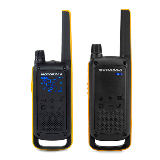 Radio de dos Vías Motorola Talkabout T470 / 34 millas / 18 canales / Negro con amarillo / 2 piezas