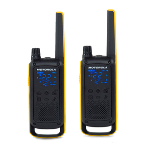 Radio de dos Vías Motorola Talkabout T470 / 34 millas / 18 canales / Negro con amarillo / 2 piezas
