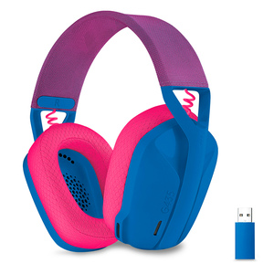 Audífonos Gamer Inalámbricos Logitech G G435 Lightspeed / PC / Mac / PlayStation 4 / PlayStation 5 / Bluetooth / Azul con rosa