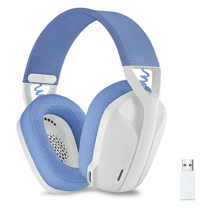 Audífonos Gamer Inalámbricos Logitech G G435 Lightspeed / PC / Mac / PlayStation 4 / PlayStation 5 / Bluetooth / Blanco con azul