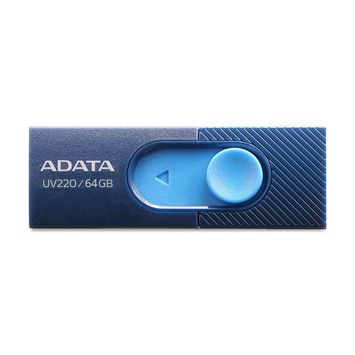 Memoria USB Adata AUV220 / 64 gb / Negro con azul