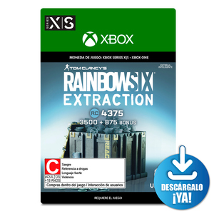 Tom Clancys Rainbow Six Extraction RC / 4375 monedas de juego digitales /  Xbox Series X·S / Xbox One / Descargable
